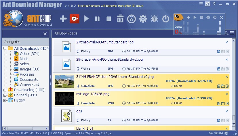 Скриншот 5 программы Ant Download Manager & Video Downloader