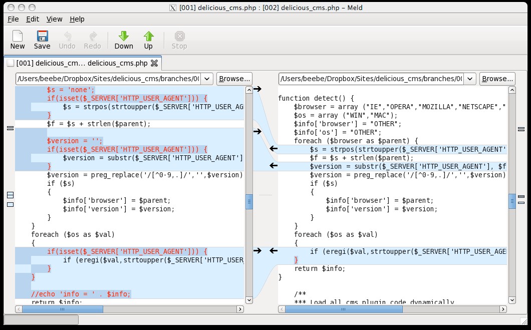 Скриншот 5 программы Meld