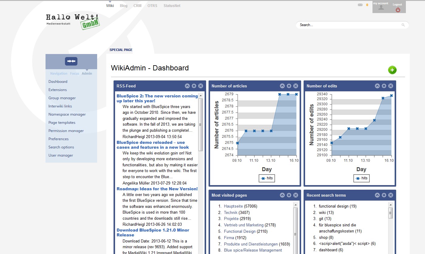 Скриншот 5 программы BlueSpice for MediaWiki