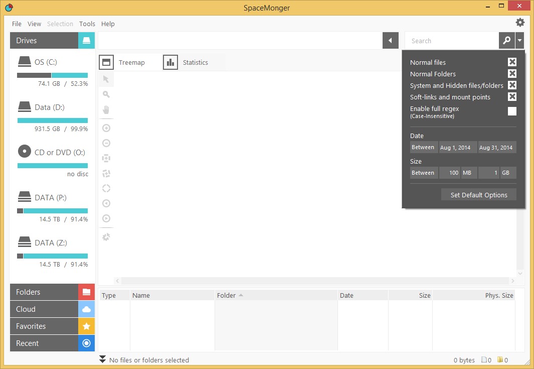 Скриншот 6 программы SpaceMonger