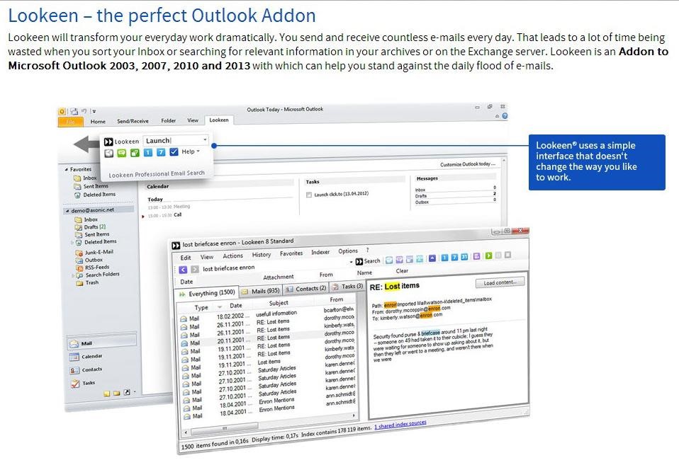 Скриншот 3 программы Lookeen Desktop Search