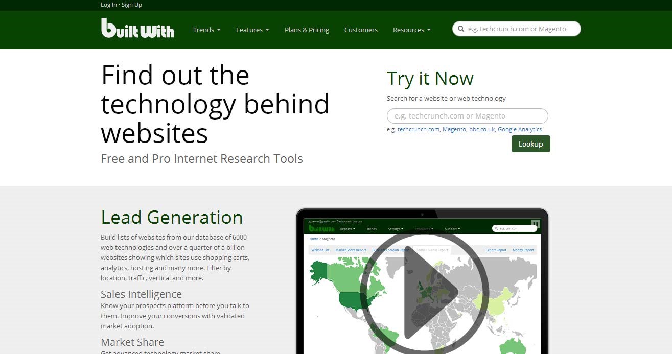 Скриншот 4 программы BuiltWith