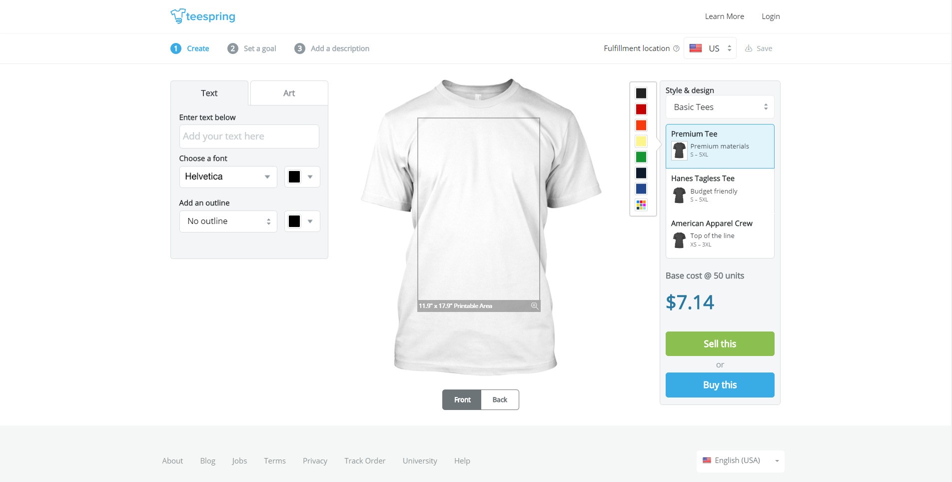 Скриншот 2 программы TeeSpring