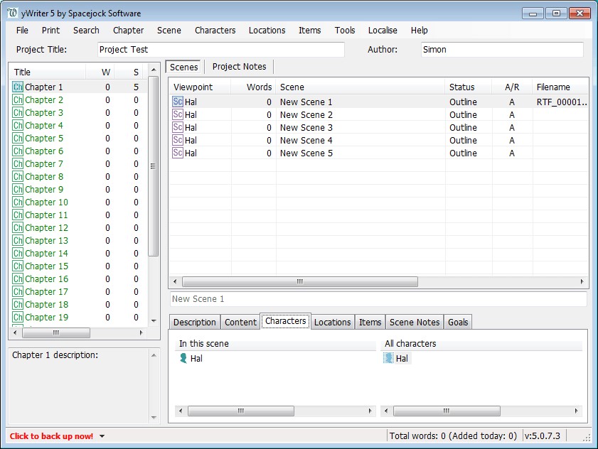 Скриншот 5 программы yWriter