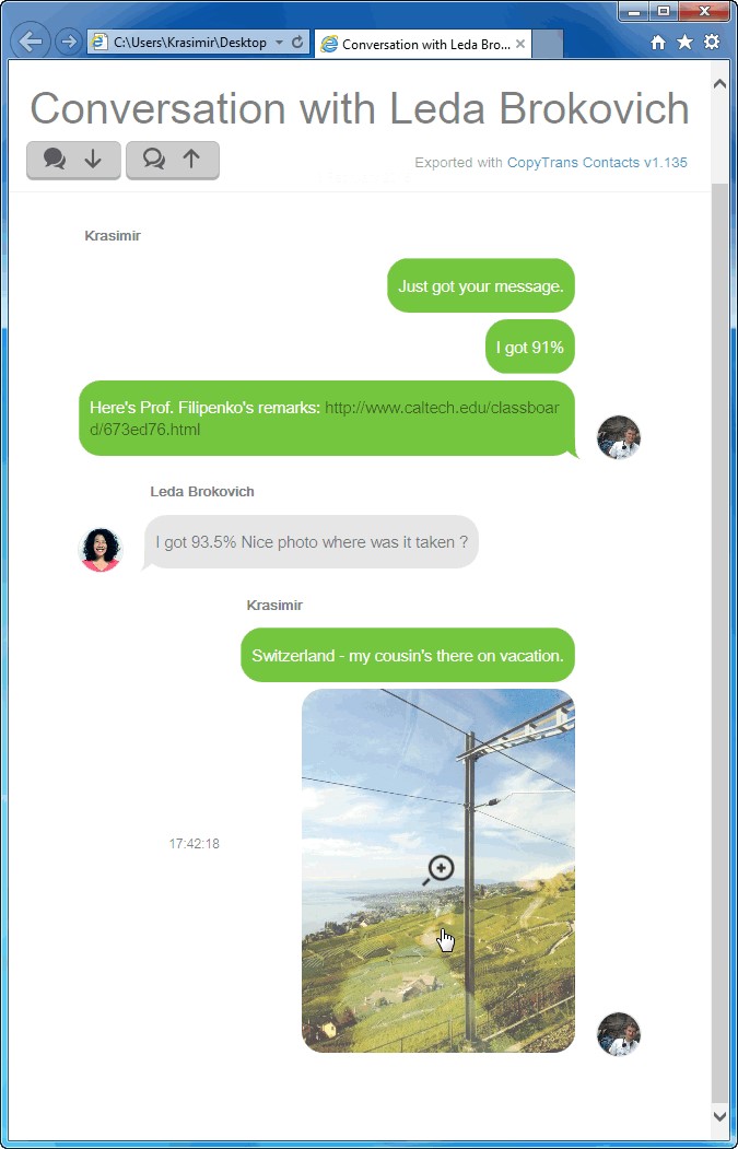 Скриншот 2 программы CopyTrans Contacts