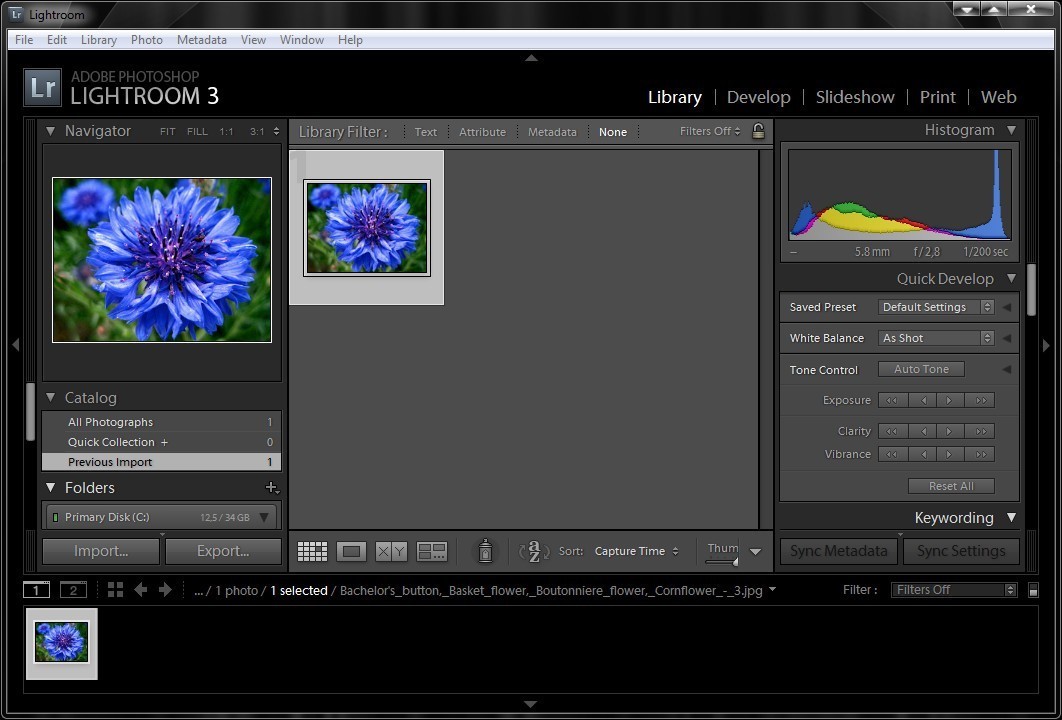 Скриншот 3 программы Adobe Photoshop Lightroom CC