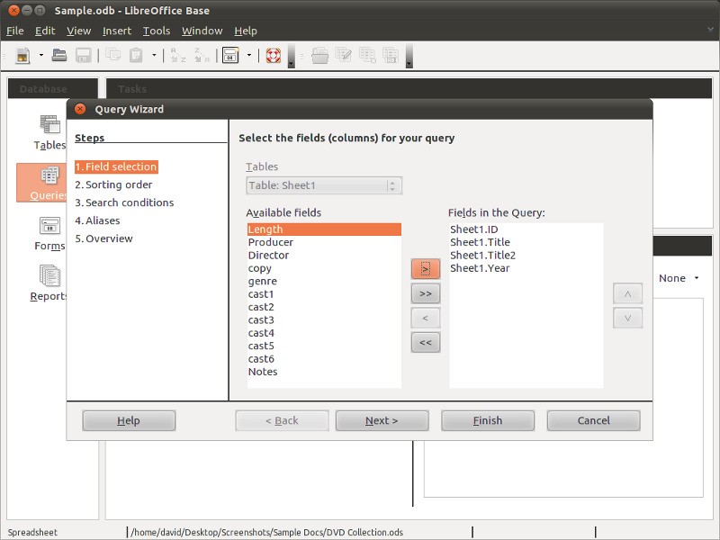 Скриншот 1 программы LibreOffice - Base