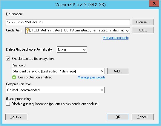 Скриншот 1 программы Veeam Backup