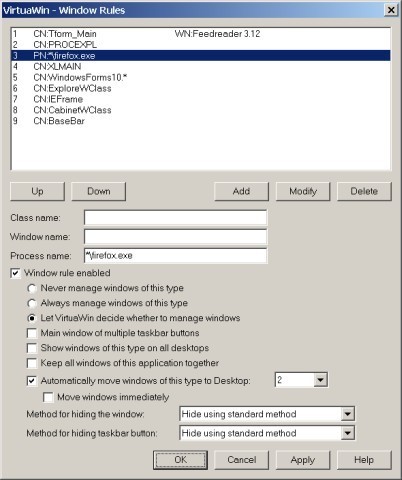 Скриншот 2 программы VirtuaWin