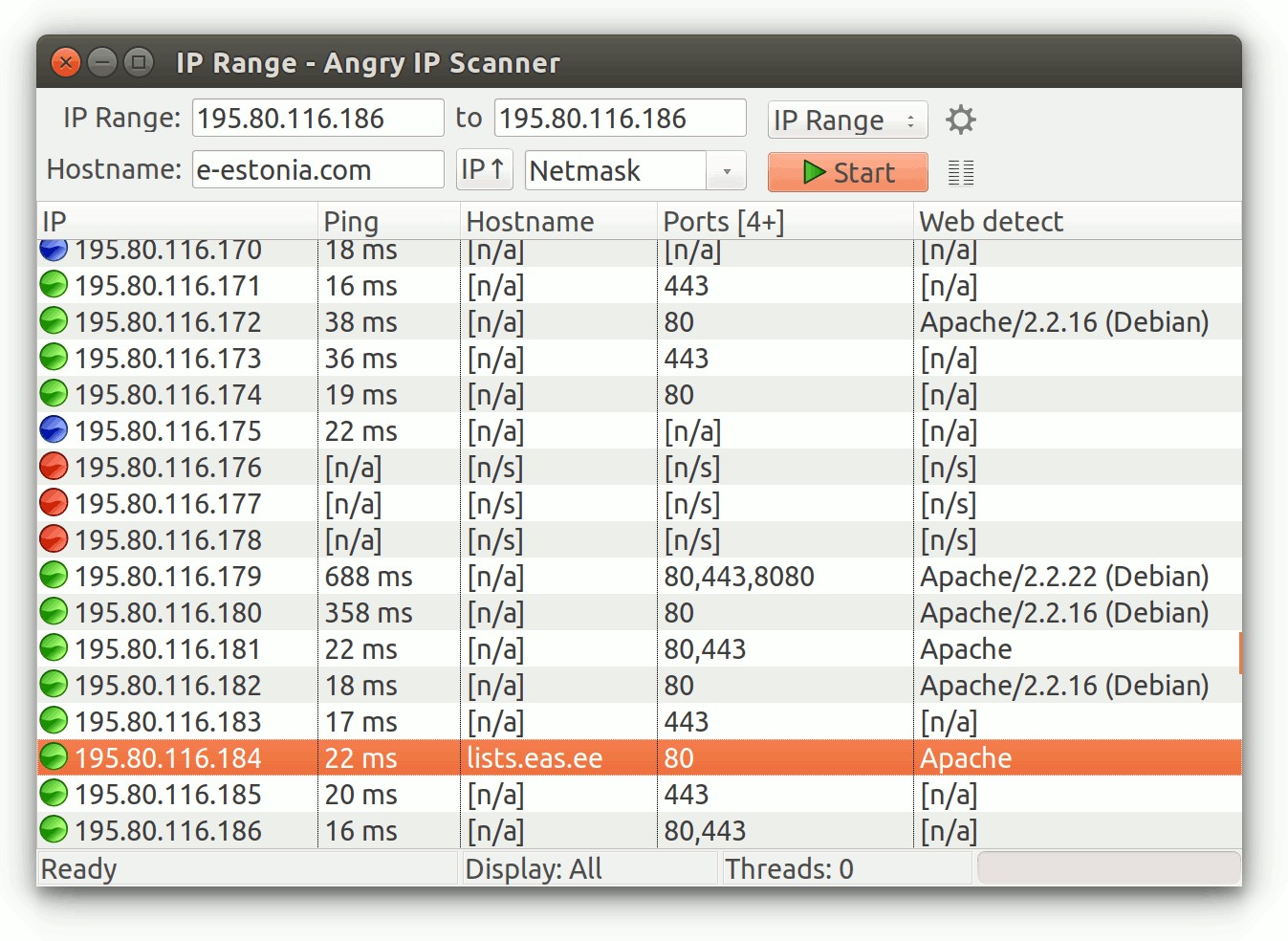 Скриншот 3 программы Angry IP Scanner