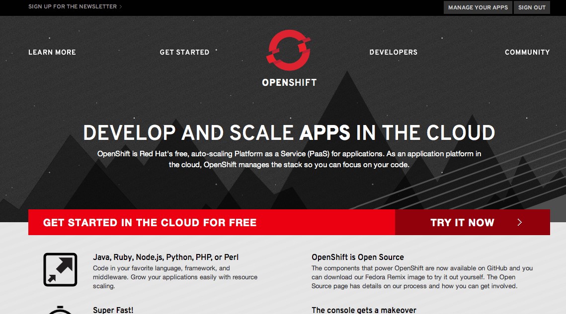 Скриншот 1 программы OpenShift
