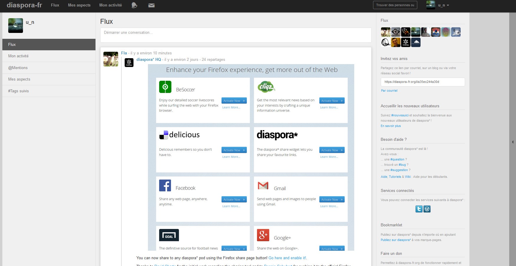 Скриншот 5 программы Diaspora