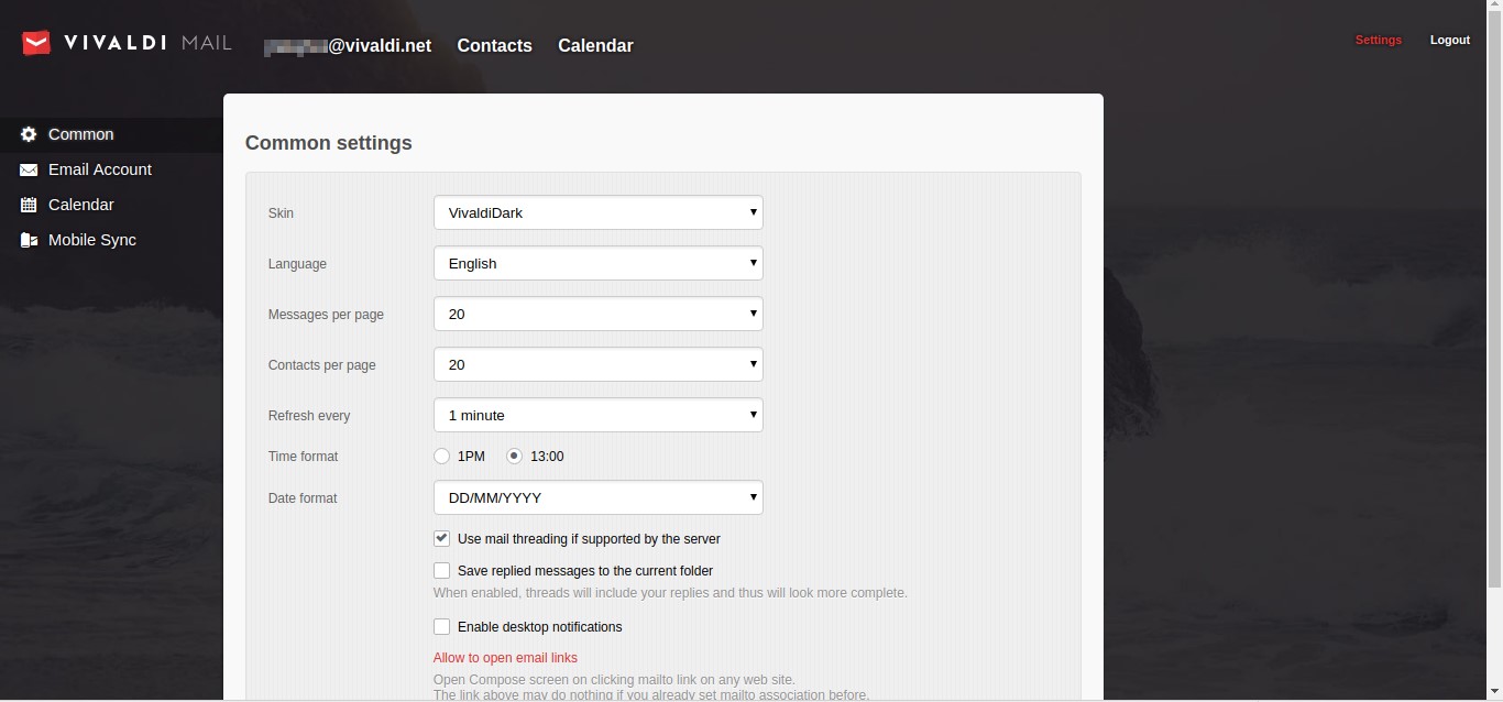 Скриншот 5 программы Vivaldi Mail
