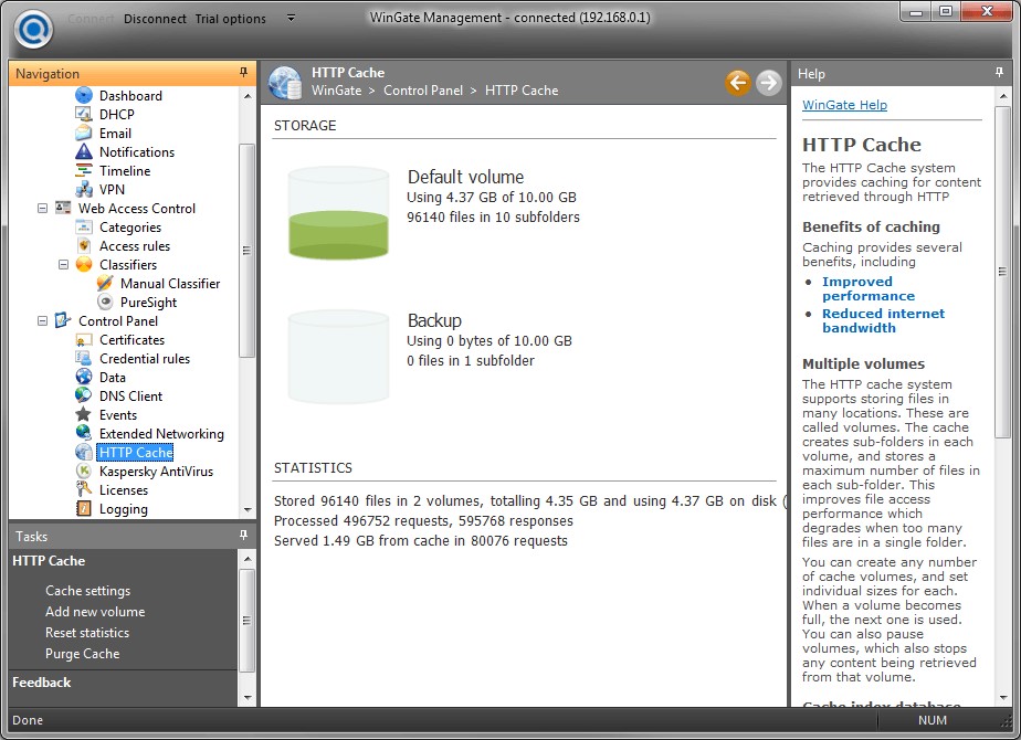 Скриншот 2 программы WinGate