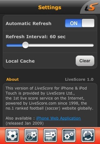 Скриншот 6 программы LiveScore