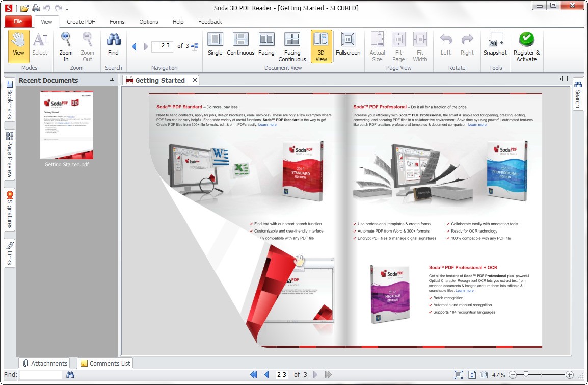 Скриншот 3 программы Soda PDF 3D Reader