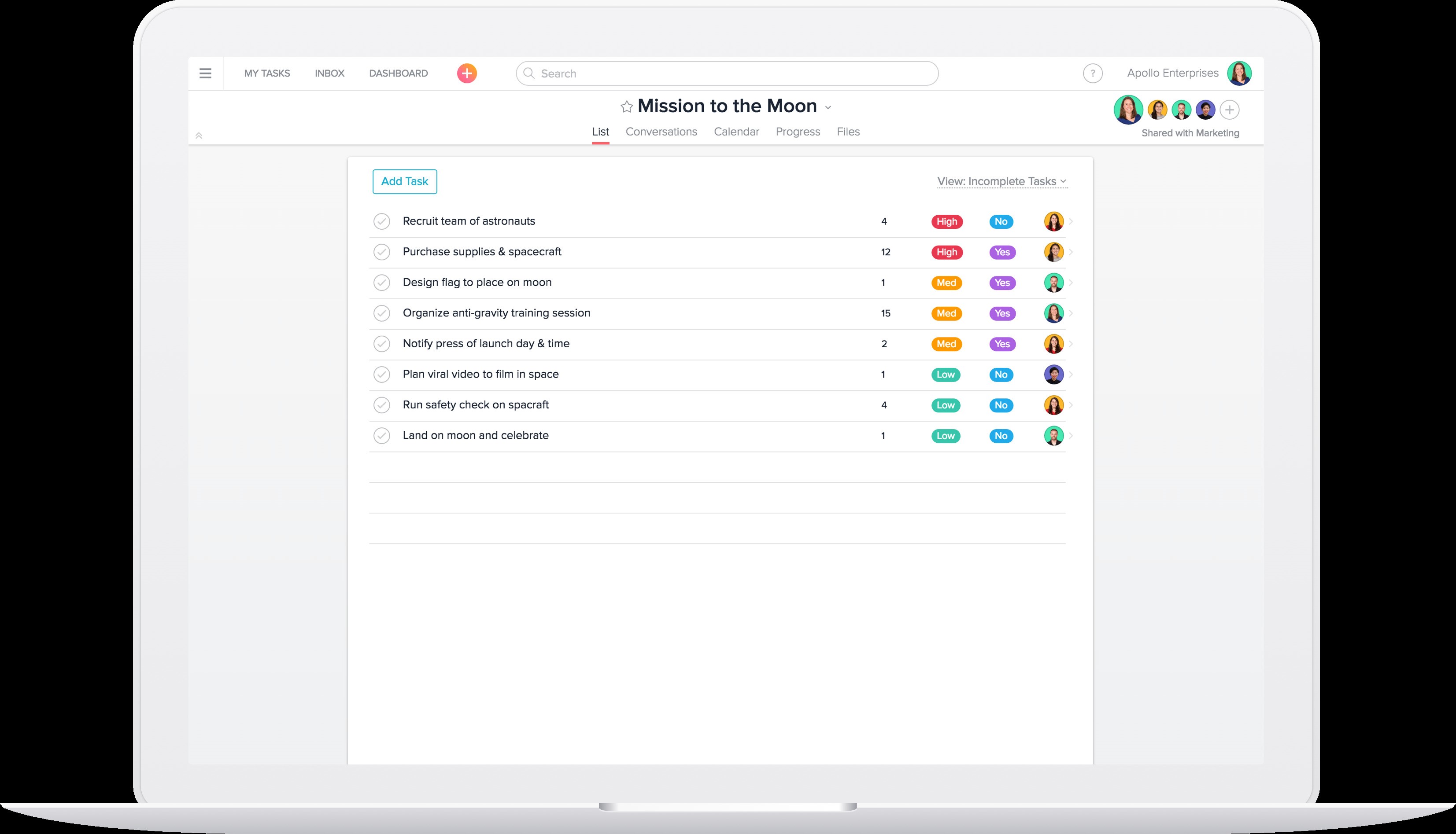 Скриншот 4 программы Asana