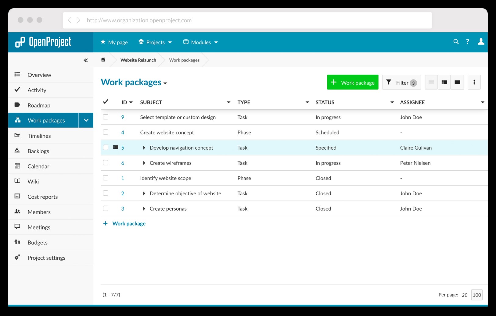 Скриншот 3 программы OpenProject