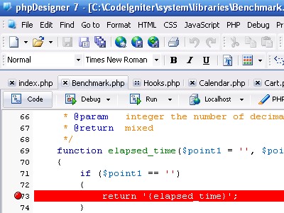 Скриншот 1 программы phpDesigner