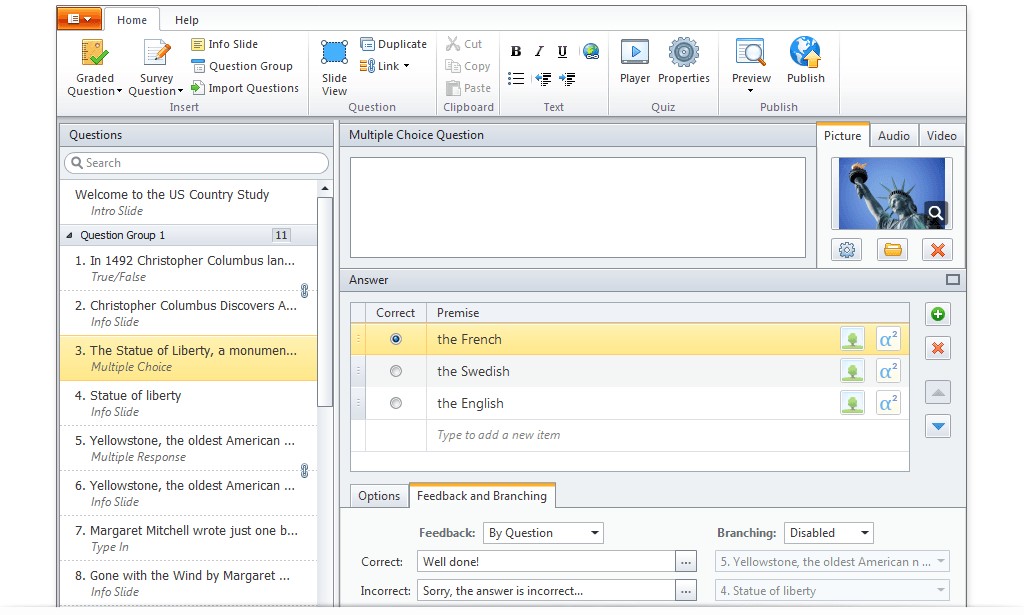 Скриншот 4 программы iSpring QuizMaker