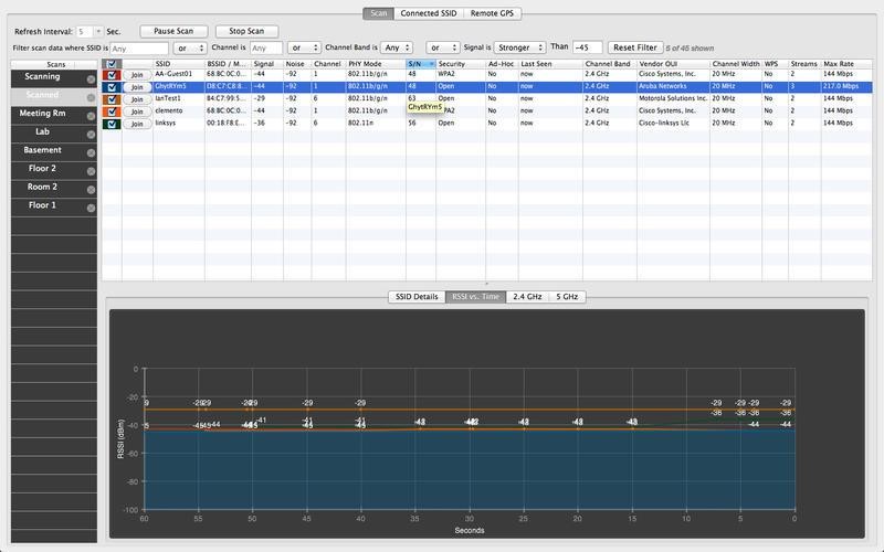 Скриншот 5 программы WiFi Scanner