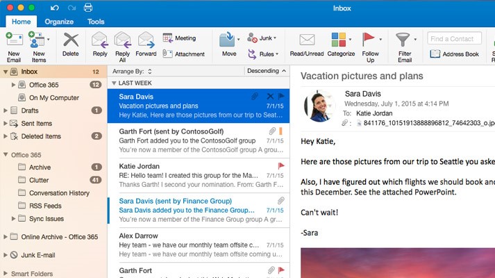 Скриншот 3 программы Microsoft Office Outlook