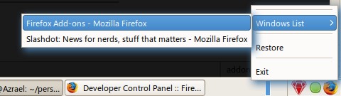 Скриншот 2 программы FireTray