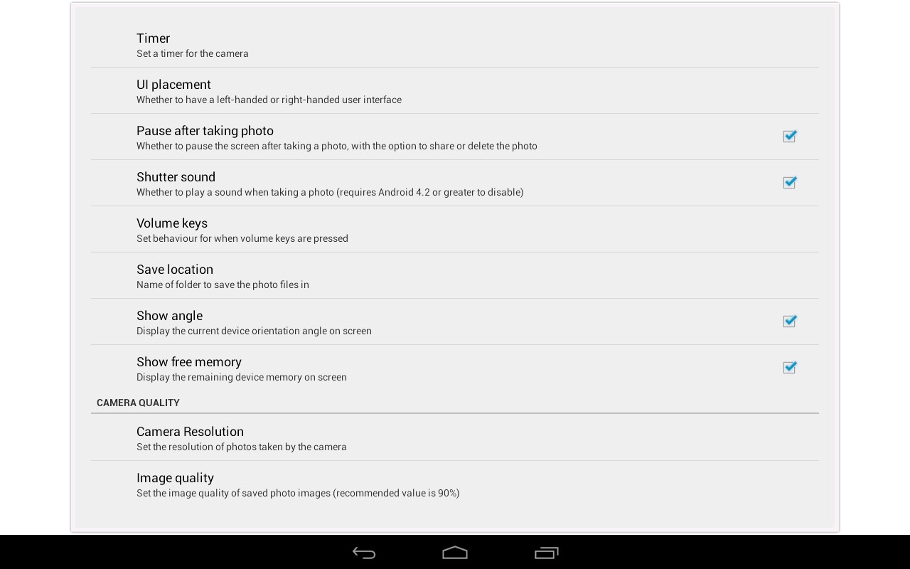 Скриншот 4 программы Open Camera