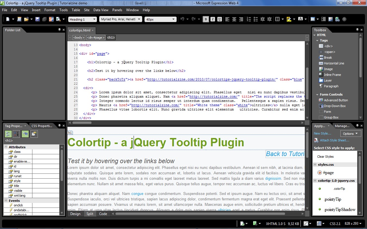 Скриншот 2 программы Microsoft Expression Web
