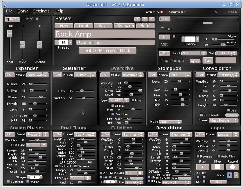 Скриншот 3 программы Rakarrack
