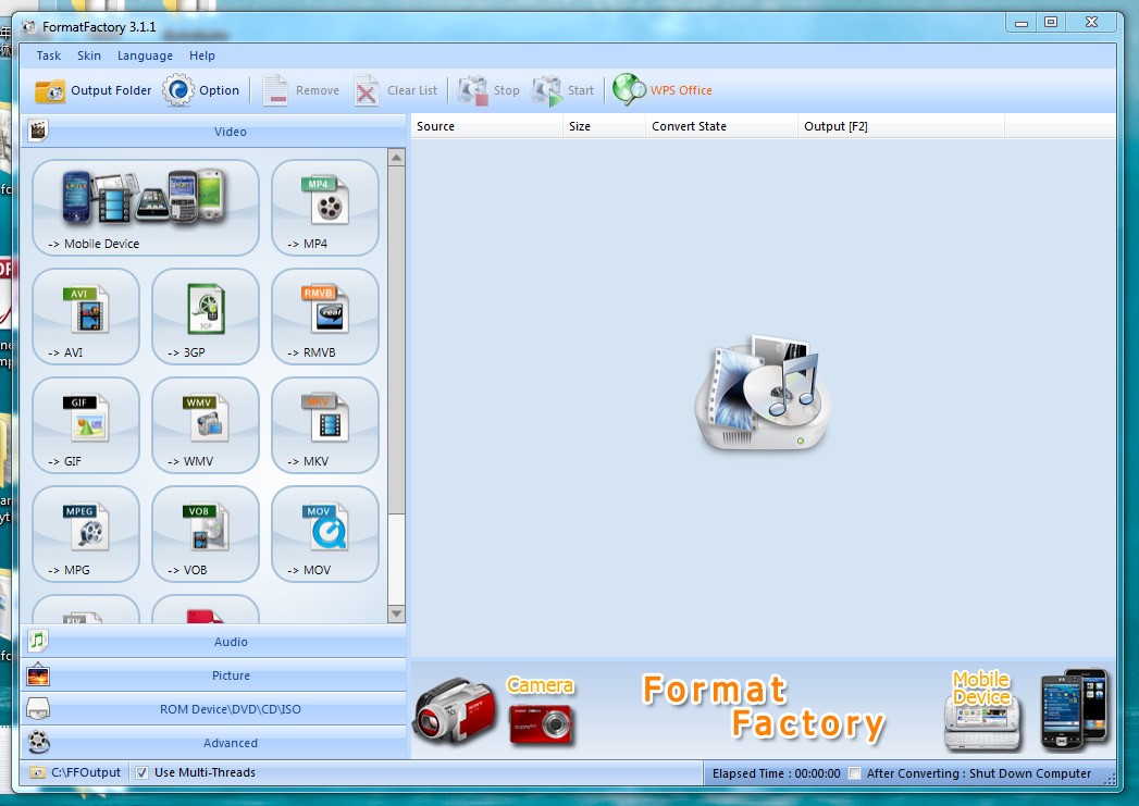 Скриншот 3 программы Format Factory