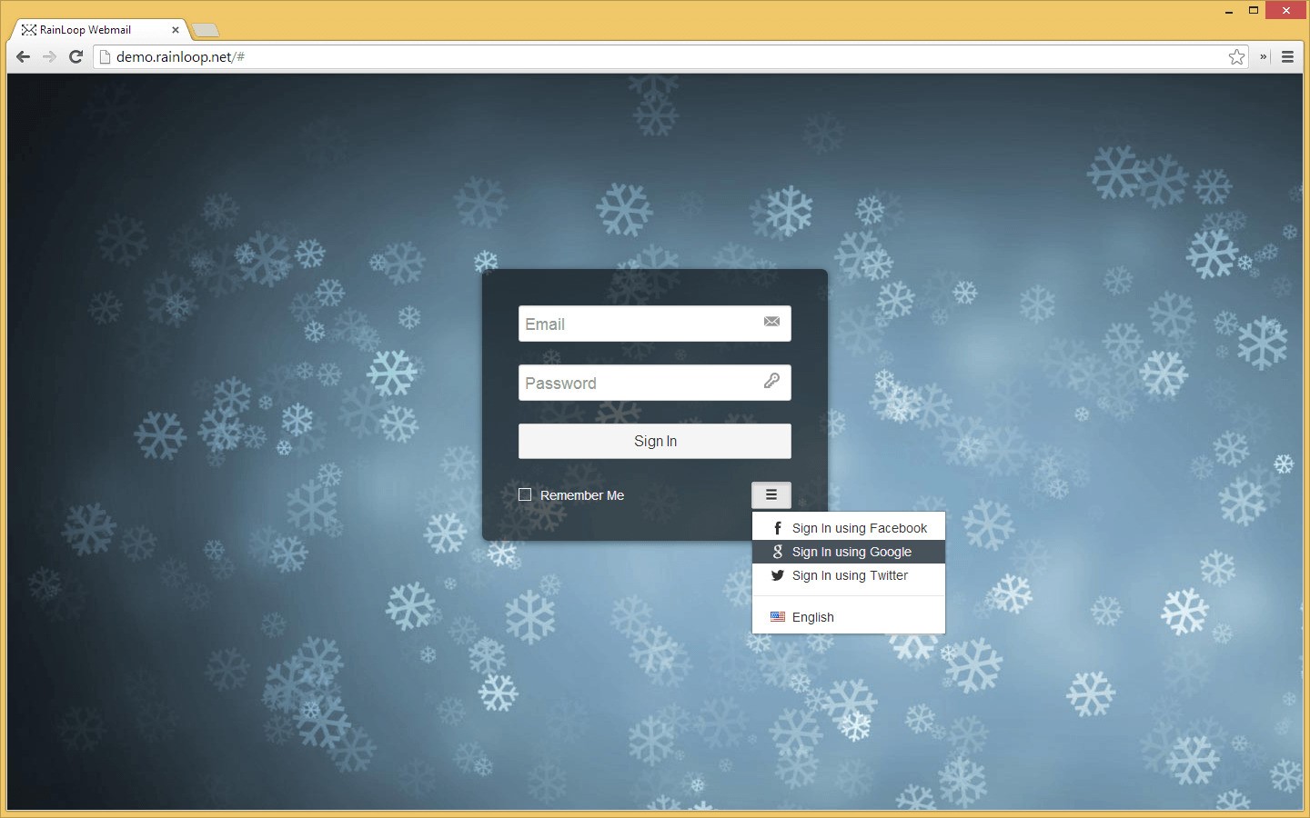 Скриншот 1 программы Rainloop