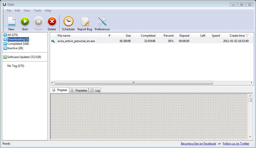 Скриншот 1 программы Orbit Downloader
