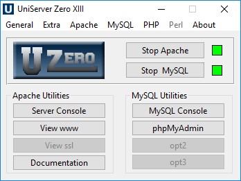 Скриншот 1 программы The Uniform Server