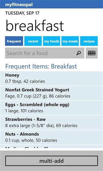Скриншот 6 программы MyFitnessPal