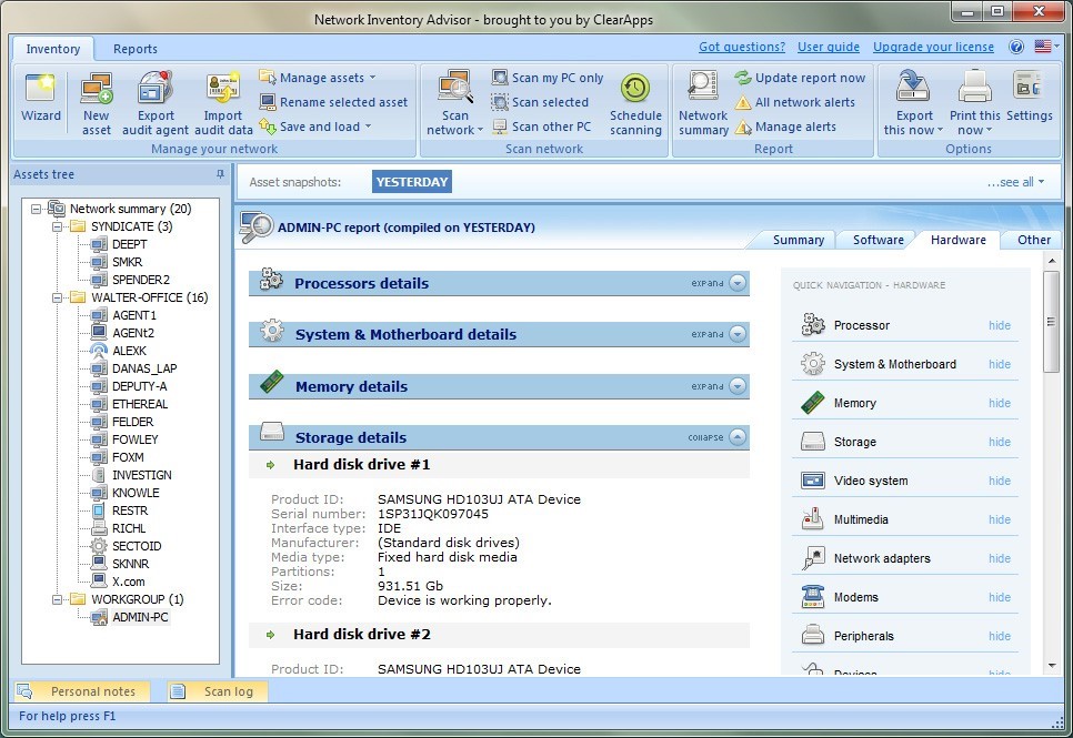 Скриншот 4 программы Network Inventory Advisor