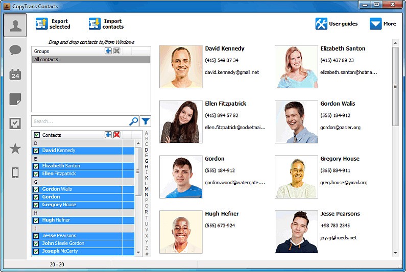 Скриншот 4 программы CopyTrans Contacts