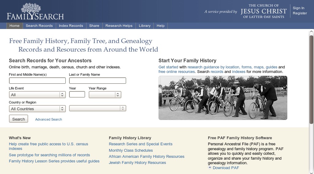 FAMILYSEARCH. FAMILYSEARCH viewer.