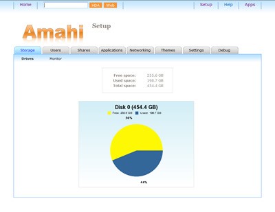 Скриншот 1 программы Amahi Home Server