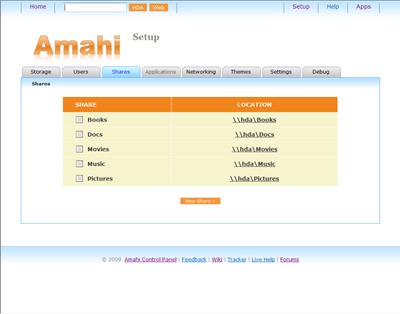 Скриншот 2 программы Amahi Home Server