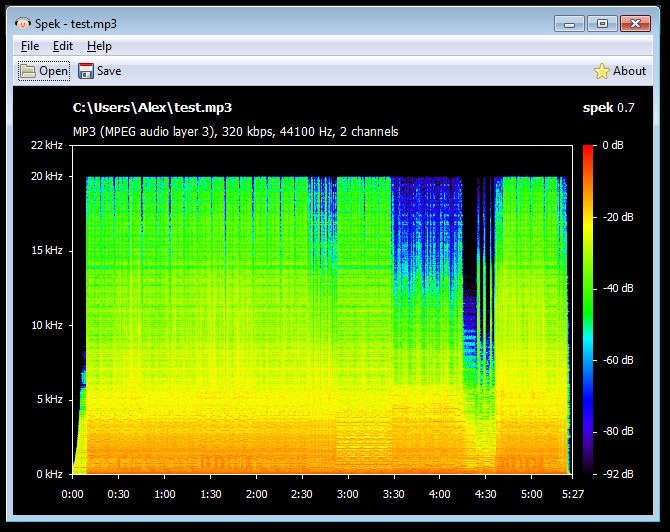Скриншот 2 программы Spek