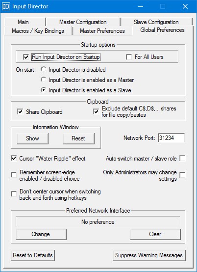 Скриншот 4 программы Input Director