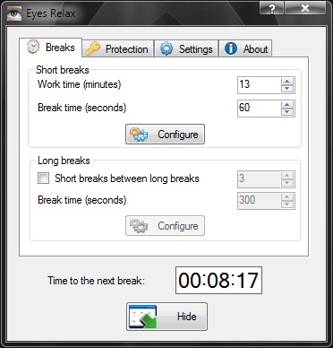 Скриншот 3 программы Eyes Relax