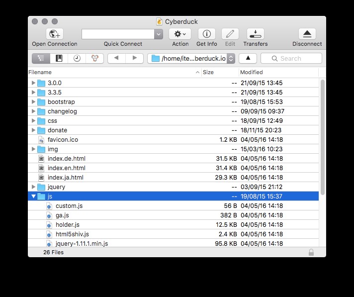 Скриншот 4 программы Cyberduck