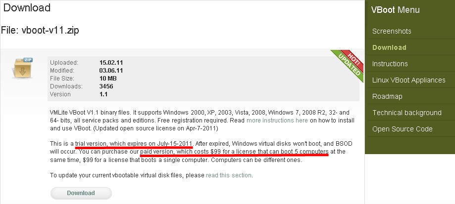 Скриншот 5 программы VMLite VBoot