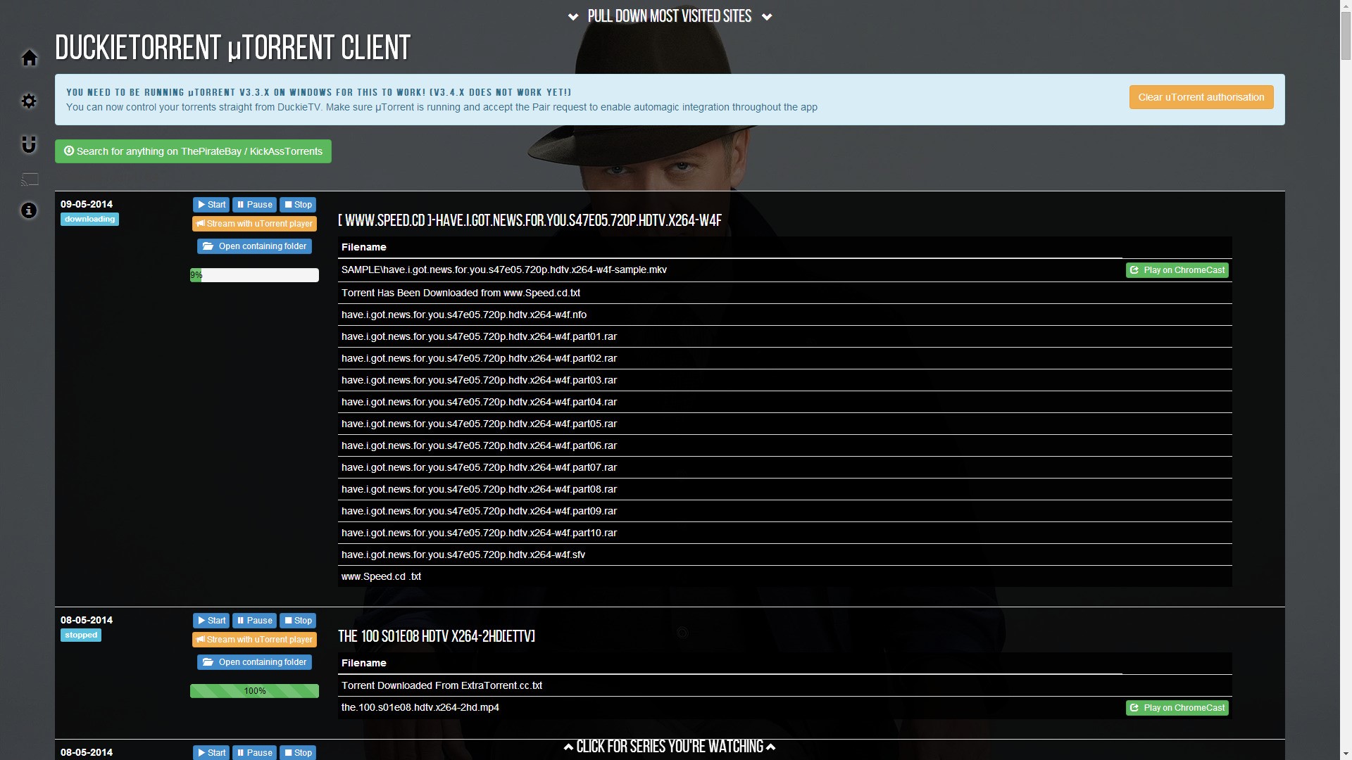 Скриншот 4 программы DuckieTV
