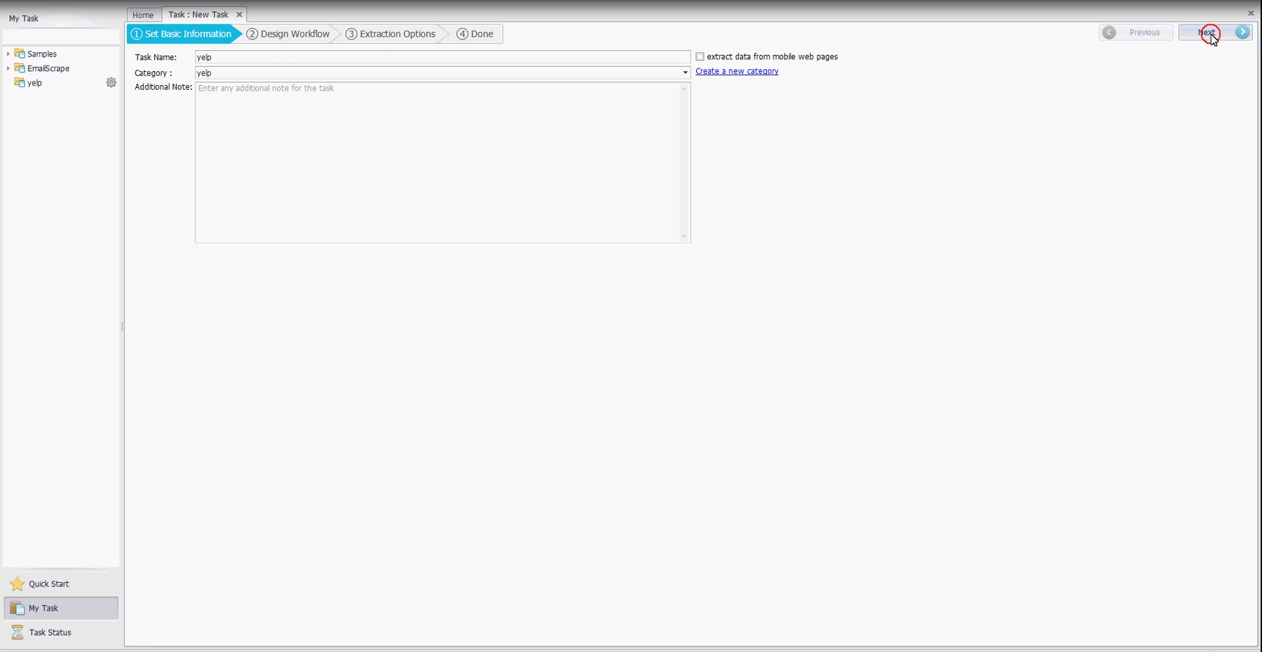 Скриншот 3 программы Octoparse