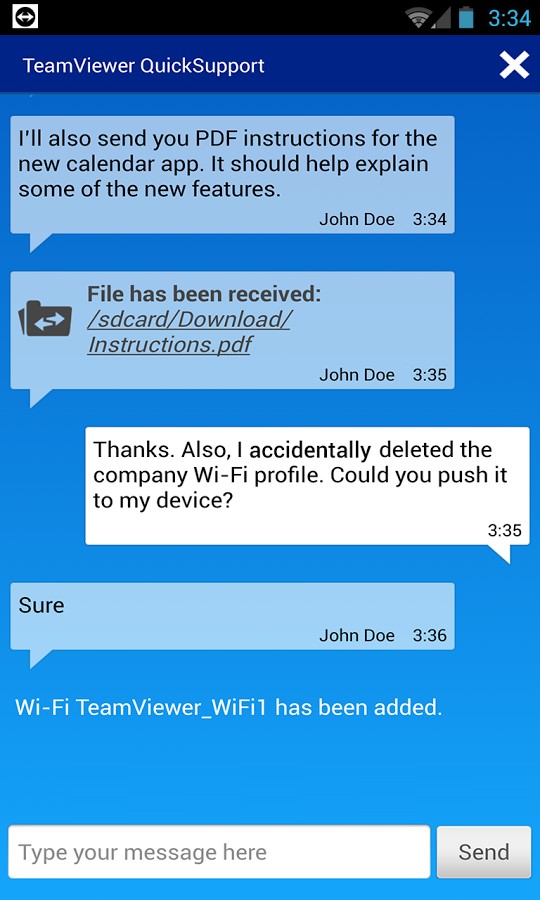 Скриншот 4 программы TeamViewer QuickSupport