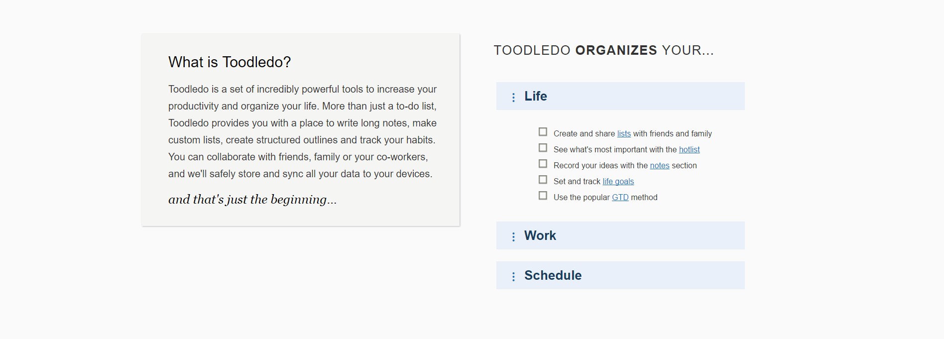 Скриншот 5 программы Toodledo
