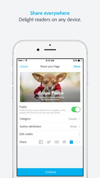 Скриншот 5 программы Adobe Spark Page